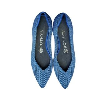 Rothy’s lapis blue python shoes rare 6.5